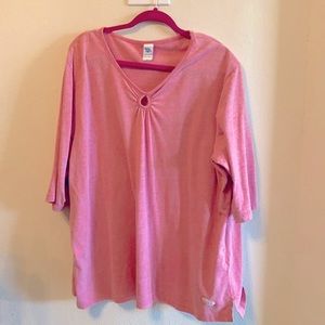 Junonia Plus size women top in rose pink